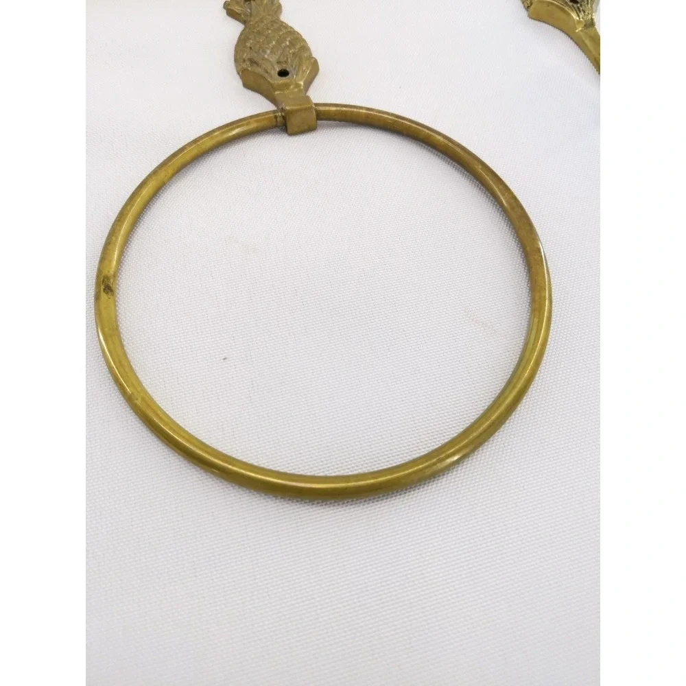 Vintage Brass Pineapple Bathroom Set Towel Ring Toilet Paper Holder Hooks
